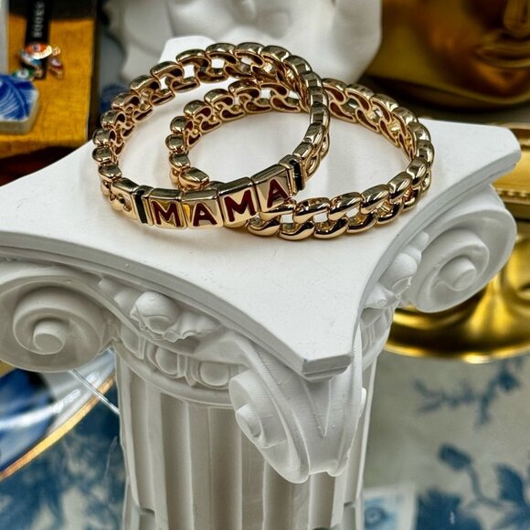 🆕 ROXANNE ASSOULINE 🧿 NWOT The MAMA Link Bracelet Set - Set of 2 Bracelets - Picture 4 of 16